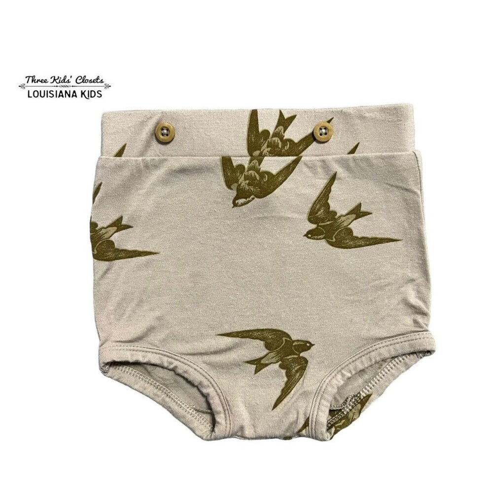 The Woods By Kate Quinn 6-12m Bird Print Shibori Bloomers